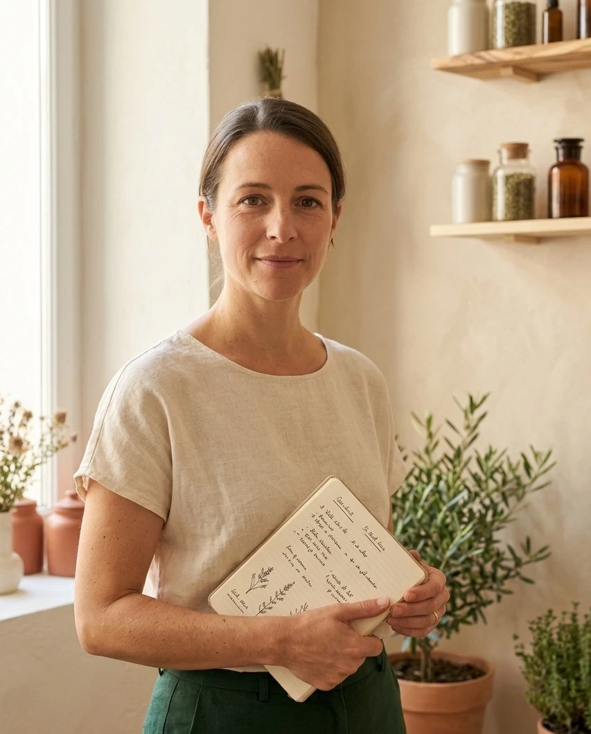 Élise Marchand, naturopathe certifiée FENA à Marseille, spécialisée en fatigue chronique et équilibre hormonal